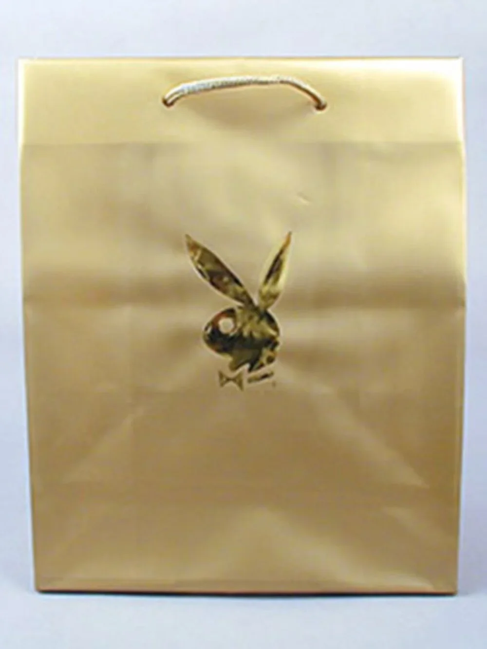 DEWAR DEWAR'S & PLAYBOY Gold Vinyl Gift Bags - Set of 2 - Very Unique - NEW!!